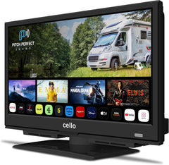 12 Volt 16 Inch Smart TV Made in UK (2024) | Ultrafast Webos, Freeview Play, Freesat, Bluetooth, Pitch Perfect Speakers, Prime Video, Apple TV & BBC | Small TV for Campervans, HGVS & Boats